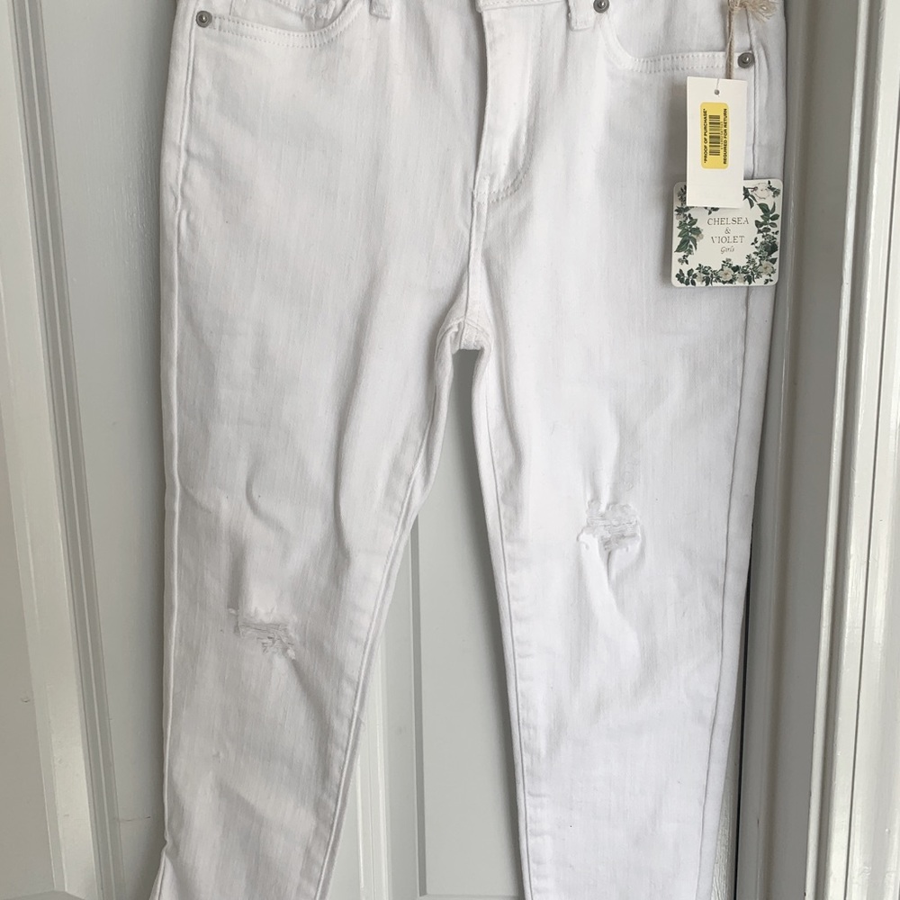 Chelsea and Violet Girls White Jeans